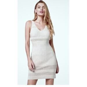 ANR+ Alp N Rock Ulla Knit Ivory Bodycon Mini Dress Women’s XL Beach Boho Resort